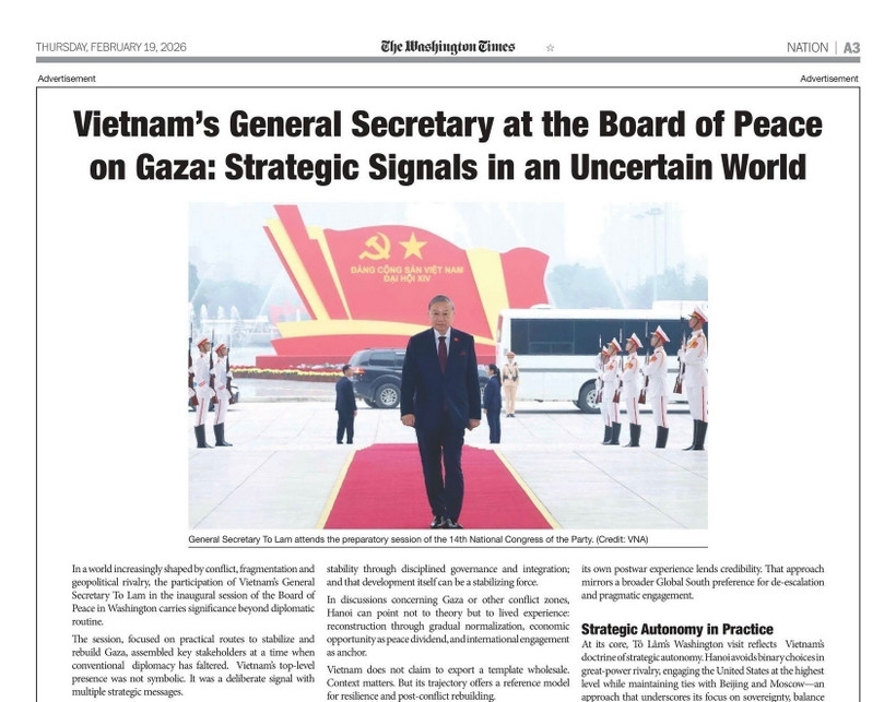 US media commends Vietnam’s proactive contribution to global peace, stability
